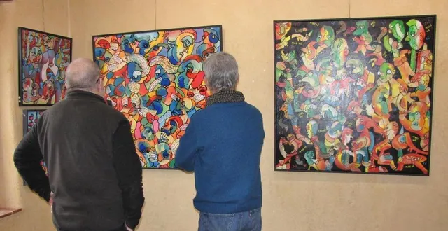 photo  jean-pierre faurie expose ses peintures aussi fantaisistes que colorées.  &copy;  faurie 