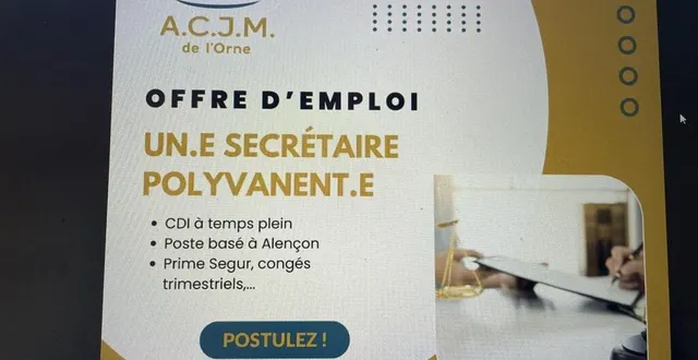 photo  l’offre d’emploi de l’acjm.  &copy;  capture facebook 