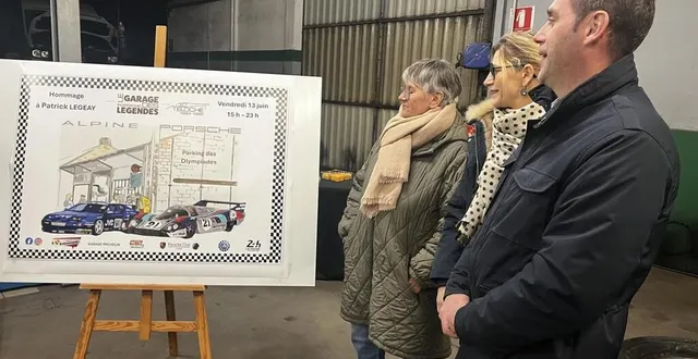 photo  la famille de patrick legeay était présente à la présentation de l’affiche, vendredi 28 février 2025, à teloché (sarthe).  &copy;  ouest-france 