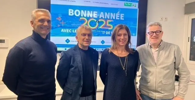 photo  christophe baraduc (président), jean-pierre fabre, sylvie le roux et jason métivier : les membres du club business sarthe, organisateurs de la convention d’affaires qui se tiendra le 22 avril, à l’abbaye de l’épau.  &copy;  ouest-france 