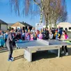 photo une table de ping-pong a été offerte par le lions club.