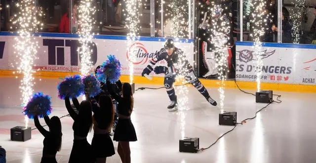 photo  début des demi-finale de ligue magnus, ce vendredi 14 mars 2025 pour les ducs d’angers, face à bordeaux.  &copy;  photo françois maisonneuve 