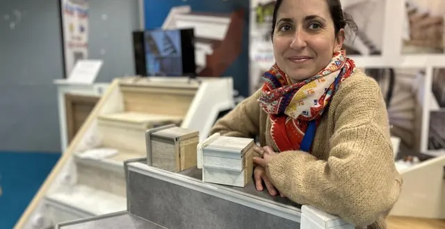 photo  jessy olivier, gérante de casa systems, spécialiste du relooking d’escaliers basé à esvres-sur-indre, près de tours.  &copy;  ouest-france 