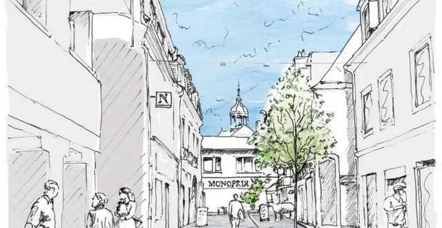 photo  la rue du docteur-leroy (ici, une vue en direction de la rue du port depuis la partie entièrement piétonne), va se refaire une beauté.  &copy;  le mans métropole 