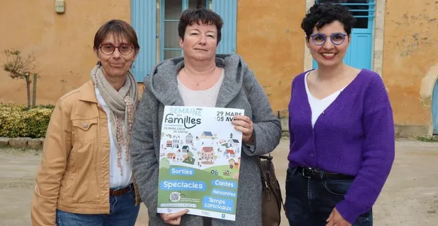 photo  de gauche à droite : isabelle livache, directrice de la maison des projets, magali lainé vice-présidente de la cdc en charge de l’action sociale et famille, lisa panché-dupperay, responsable famille et vie sociale.  &copy;  le maine libre 