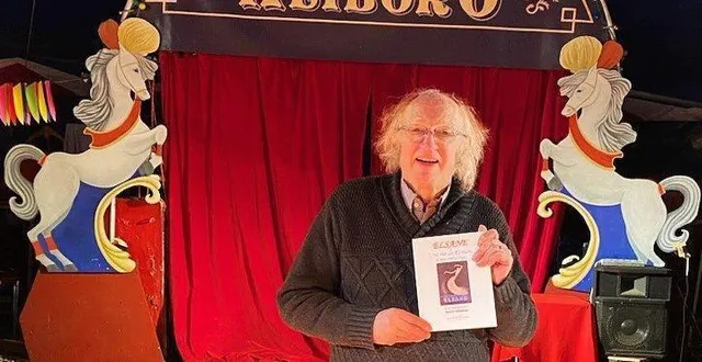 photo  denis granai et son ouvrage sur la danseuse et trapéziste else jaekel, qui termina sa vie à solesmes.  &copy;  denis granai 