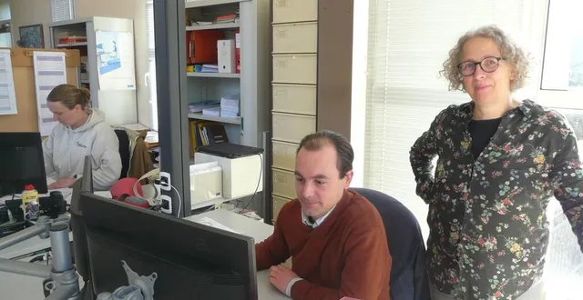 photo  quentin portier, chef de projet petit ville de demain, et lea duval, maire de beaumont-sur-sarthe.  &copy;  le maine libre 