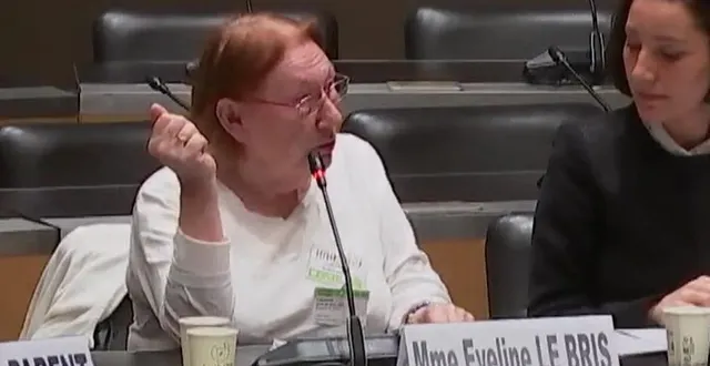 photo  éveline le bris, ancienne pensionnaire du bon pasteur à angers (maine-et-loire) et au mans (sarthe), et présidente de l’association des filles du bon pasteur, a témoigné devant l’assemblée nationale.  &copy;  capture d’écran lcp/youtube 