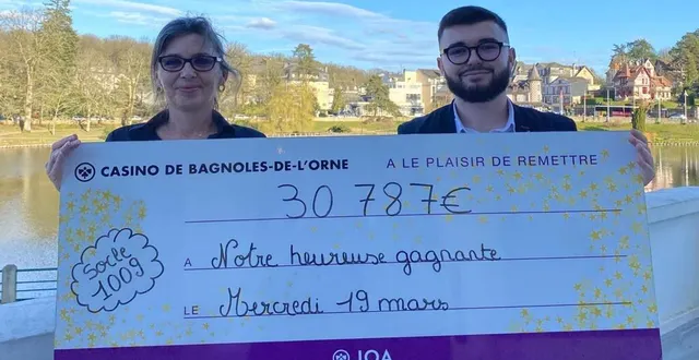 photo  la joueuse a misé un centime d’euro et a remporté un jackpot de 30 000 €.  &copy;  casino bagnoles-de-l’orne 
