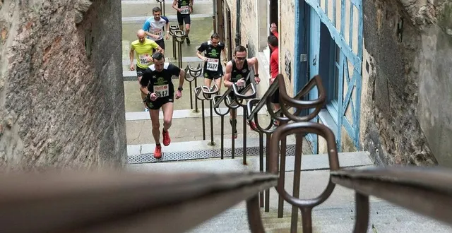 photo  les marches qui font la spécificité du mans urban trail.  &copy;  dominique breugnot 
