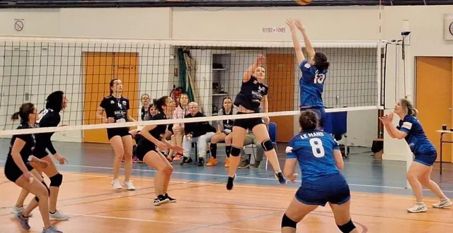 photo  malgré la défaite, de beaux échanges lors de ce match de volley.  &copy;  le maine libre 