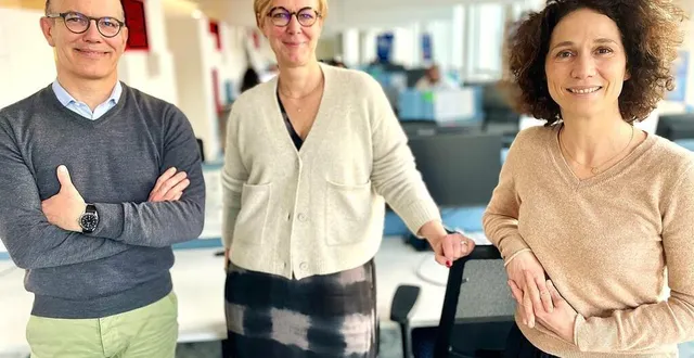 photo  de gauche à droite : nicolas sinz, président d’europ assistance france, anouck germain, directrice des opérations auto habitation santé et anne-hélène cousseau, directrice des ressources humaines.  &copy;  ouest-france 