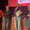 photo représentant les quatre cinémas associés, agnès larvet, christian plumejeault, philippe jame et valérie oger ont salué la fidélité du public pour le festival regards sur le cinéma européen.