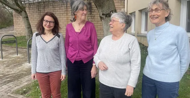 photo  de gauche à droite : sandra leconte (secrétaire adjointe), nadine chmelnyk (secrétaire), michèle anglard (présidente) et annick boulette (trésorière ajointe).  &copy;  ouest-france 