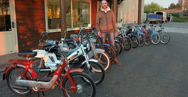photo  benjamin bonhomme propose une douzaine de cyclomoteurs à la location.   &copy;  co 