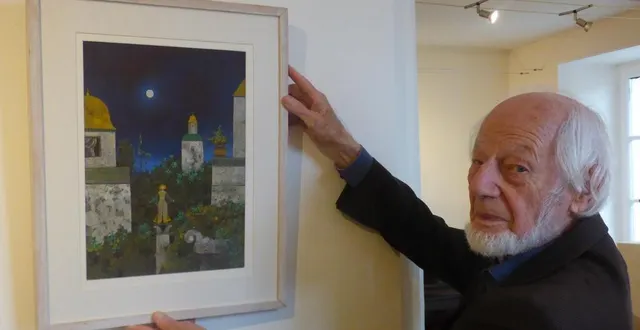 photo  roger blaquière expose à la galerie du chemin.  &copy;  ouest-france 