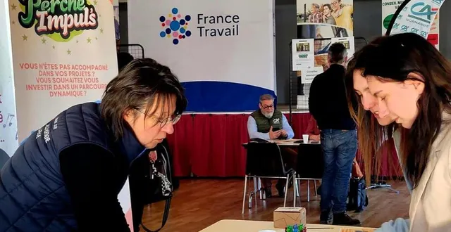photo  perche impul’s était déjà présent au forum de l’emploi organisé à val-au-perche le 18 avril 2024.  &copy;  ouest-france 