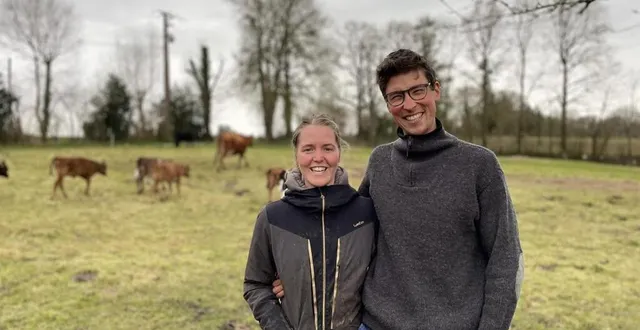 photo  louise duclos et martin tancré sont agriculteurs à sainte-honorine-la-chardonne, dans l’orne, depuis un an.  &copy;  ouest-france 