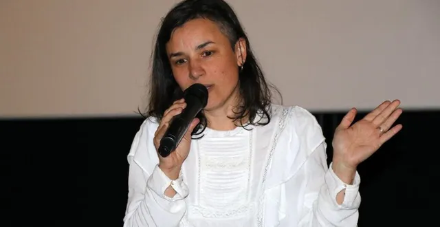 photo  hélène merlin, réalisatrice du film « cassandre », après la projection en avant-première au cinéma le maingué, à segré (maine-et-loire), vendredi 21 mars 2025.  &copy;  ouest-france 