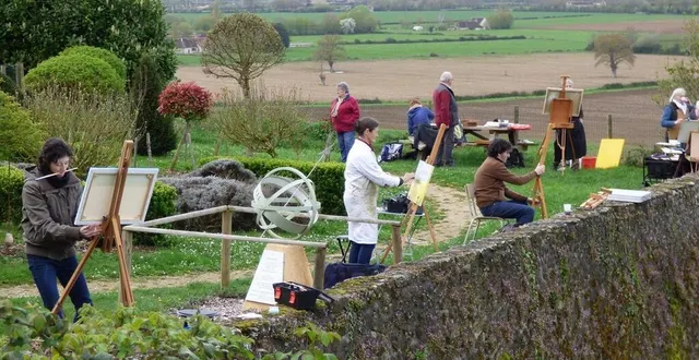 photo  le concours de peinture en plein air peintres dans le bocage est organisé par l’office de tourisme maine cœur de sarthe.  &copy;  archives le maine libre 