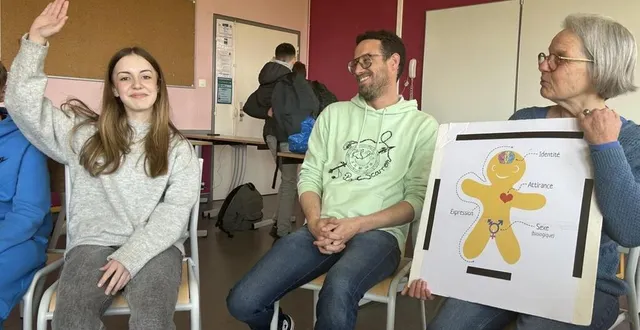 photo  au cours de l’intervention, les jeunes peuvent rebondir et poser les questions qu’ils souhaitent.  &copy;  ouest-france 