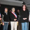 photo les trois maires : hervé lambert, nadine boisseau, et amélie delaunay, avec laurence guillemot (2e à gauche), qui prend sa retraite, et la nouvelle secrétaire (2e à droite), julia étienne.