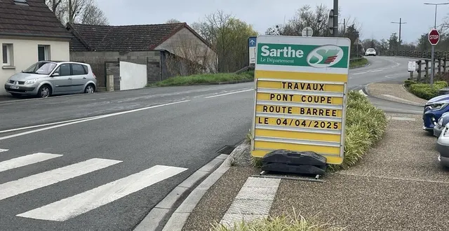 photo  le conseil départemental va intervenir sur le pont de noyen-sur-sarthe le vendredi 4 avril 2025.  &copy;  ouest-france 