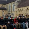 photo  à l’abbaye de l’épau, au mans, des élèves de 5e du collège saint-michel ont découvert la maison de l’europe. 