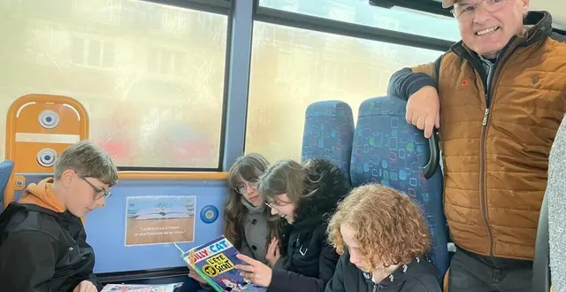 photo  ne les dérangez pas, ils lisent. ceci sous l’œil bienveillant de patrick plessis.  &copy;  ouest-france 