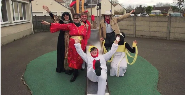 photo  organisé à la fin du mois de mars, le carnaval de la commune est une institution. pour l’occasion, et malgré un ciel menaçant, les commerçants, la pharmacienne, et la maison médicale ont accueilli les enfants et les nombreux parents lors du grand défilé.  &copy;  ouest-france 