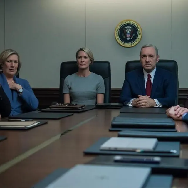 photo claire (robin wright) et frank (kevin spacey) underwood, dans la série \\