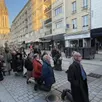 photo les fidèles de la fraternité saint-pie x (fsspx) prennent la rue, à caen, le 1er avril 2025, pour protester contre une pièce qu’ils jugent