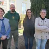 photo  la ménitré, le 31 mars 2025. vanessa fresneau de la mission locale du saumurois et arnaud calcagni du relais info jeunes organisent l’opération « trouve ton job ». ils sont ici accompagnés de christine leselle et isabelle planté, élues à la ménitré. 