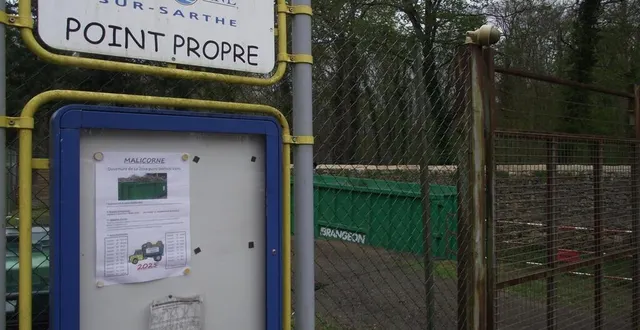 photo  destiné seulement aux malicornais particuliers munis du badge et aux véhicules municipaux, l’ouverture du point déchets verts situé route de villaines-sous-malicorne est ouvert depuis lundi dernier, tous les samedis de l’année, de 8 h 30 à 12 h.  &copy;  ouest-france 