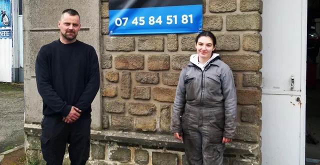 photo  frédéric letorey est satisfait de son démarrage, en compagnie d’ann, stagiaire.  &copy;  ouest-france 