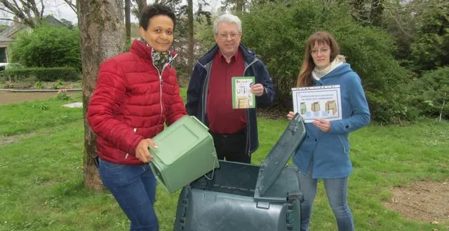 photo  christelle pradel, chargée de mission biodéchets, daniel brossier, vice-président d’abc chargé du service gestion des déchets, et céline raffin, chargée de prévention des déchets, sont prêts à répondre aux interrogations de la population.  &copy;  co 