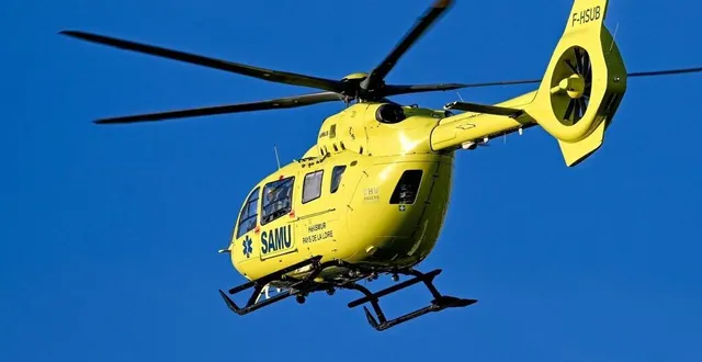 photo  un homme âgé d’une vingtaine d’années a été héliporté à angers après un accident de la route en sarthe.  &copy;  illustration le courrier de l’ouest - laurent combet 