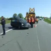 photo une collision entre un camion et une voiture est survenue vendredi 11 avril 2025, à connerré dans la sarthe. tout près d’une collision plus grave, deux jours avant.