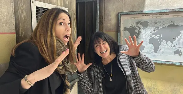 photo  pauline piat, assistante commerciale, et karine bouvet, gérante du ludykid, dans une des cellules de prison island, qui va ouvrir le 18 avril 2025, à ruaudin.  &copy;  ouest-france 