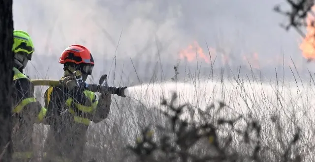 photo  un incendie à la breille-les-pins a ravagé 100 hectares de forêt, dans le maine-et-loire.  &copy;  jérôme fouquet/ouest-france 