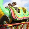 photo  plusieurs manèges étaient ouverts, dimanche 13 avril 2025, pour la 75e édition de la foire des rameaux. 
