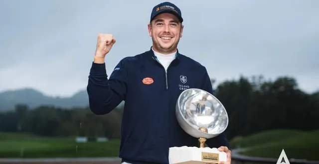 photo  le golfeur normand augustin holé, originaire de cherbourg (manche), avait remporté la grande finale de l’alps tour, en italie, fin octobre 2023.  &copy;  federico capretti, alps tour golf 