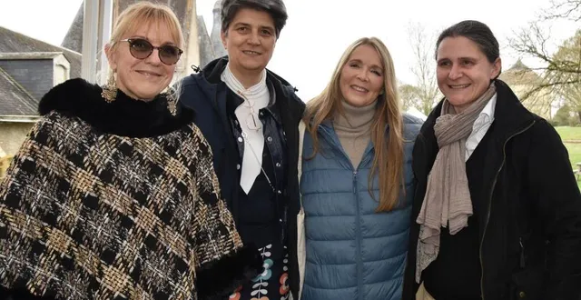 photo  la directrice myriam zimmermann et la marraine hélène rollès ont accueilli les invités.   &copy;  le maine libre 
