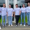 photo  valentine, lola, mélora, mathilde, enorah et nicola, en 3e année de licence en staps apas à l’université du mans, ont mis en place un projet avec des élèves de l’école d’aigné pour aborder le thème de la surdité. 