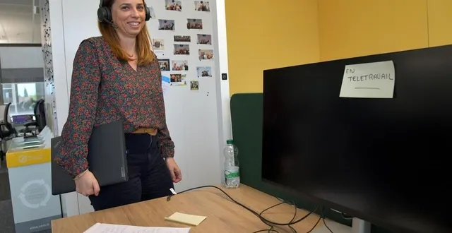 photo  chargée d’études statistiques à la direction iard à la macif, céline moinier-noël fait partie des salariés qui avaient testé le télétravail dès la fin 2019, avant la pandémie de covid.  &copy;  co - marie delage 