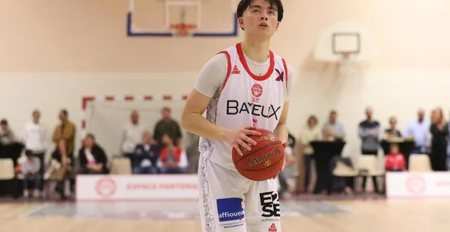 photo  arno marguerite a brillé avec bayeux, ce samedi 19 avril 2025.  &copy;  marc olejnik 