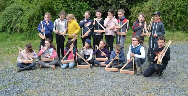 photo  les enfants du club nature d’angrie ont passé deux journées en plein air entre découverte de la nature et bricolage.  &copy;  co 