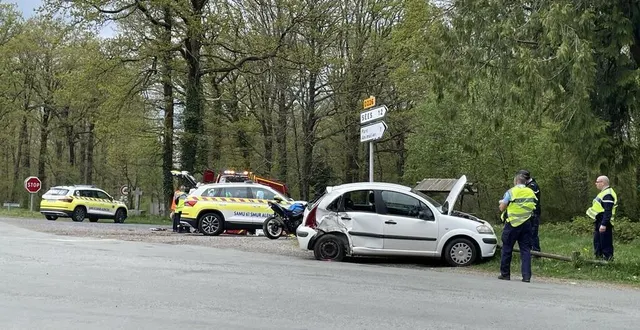 photo  un grave accident s’est produit dans la forêt d’écouves, la victime a été héliportée.  &copy;  ouest-france 