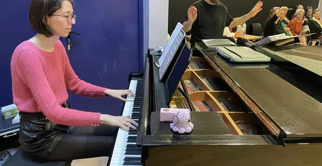 photo  mathieu braud, le chef d’orchestre et créateur du projet d’opéra collaboratif, et chloé elasmar, pianiste et cheffe de chant.  &copy;  ouest-france 