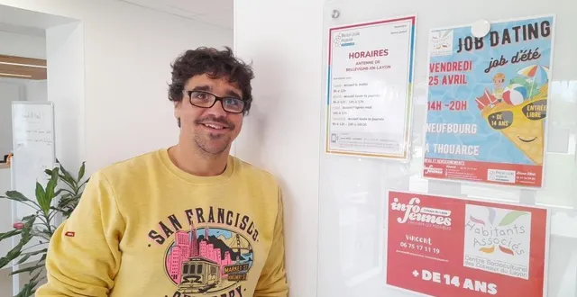 photo  vincent cousseau, animateur jeunesse au centre socioculturel des coteaux du layon.  &copy;  co 